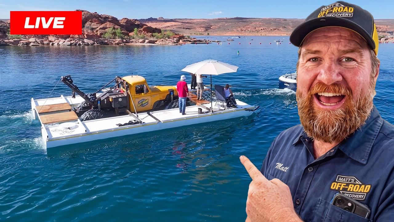 We Floated The Wrecker on a Lake! (LIVE BTS)