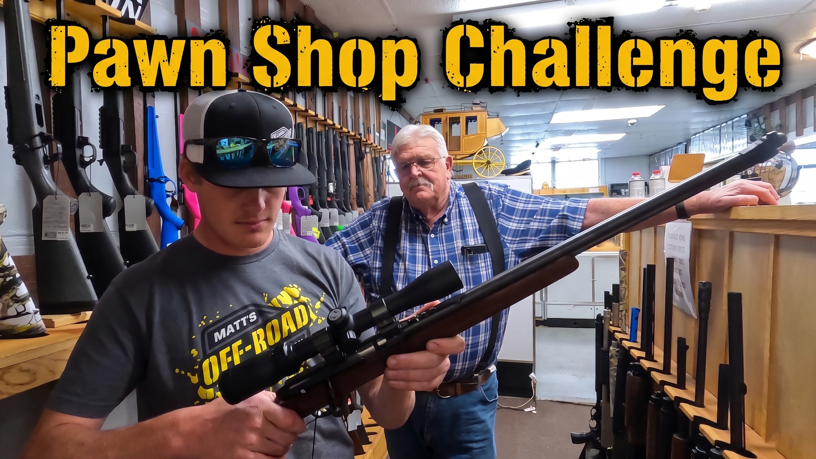 Kaulin and Grandpa Lance are teaming up for a friendly pawn shop challenge with a competitive twist! Before they can even start shopping, they face off in a quick game to settle the stakes. After hunting through the local racks for the perfect items, they head out to put their new gear to the ultimate test.