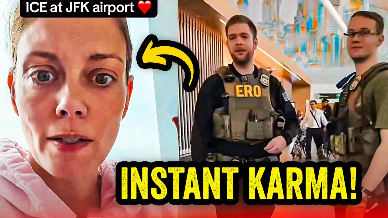 Woke Woman CONFRONTS ICE Agents at Airport, Then THIS HAPPENED....