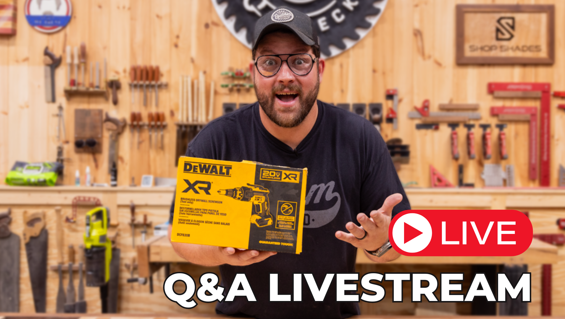 Join us to ask any questions you might have for John and the team + stay for a DeWalt XR drywall screwgun giveaway. If you have any questions drop them in the chat or discord! Start time for the stream is THURSDAY AUGUST 15th, at 4PM Eastern Standard Time. 