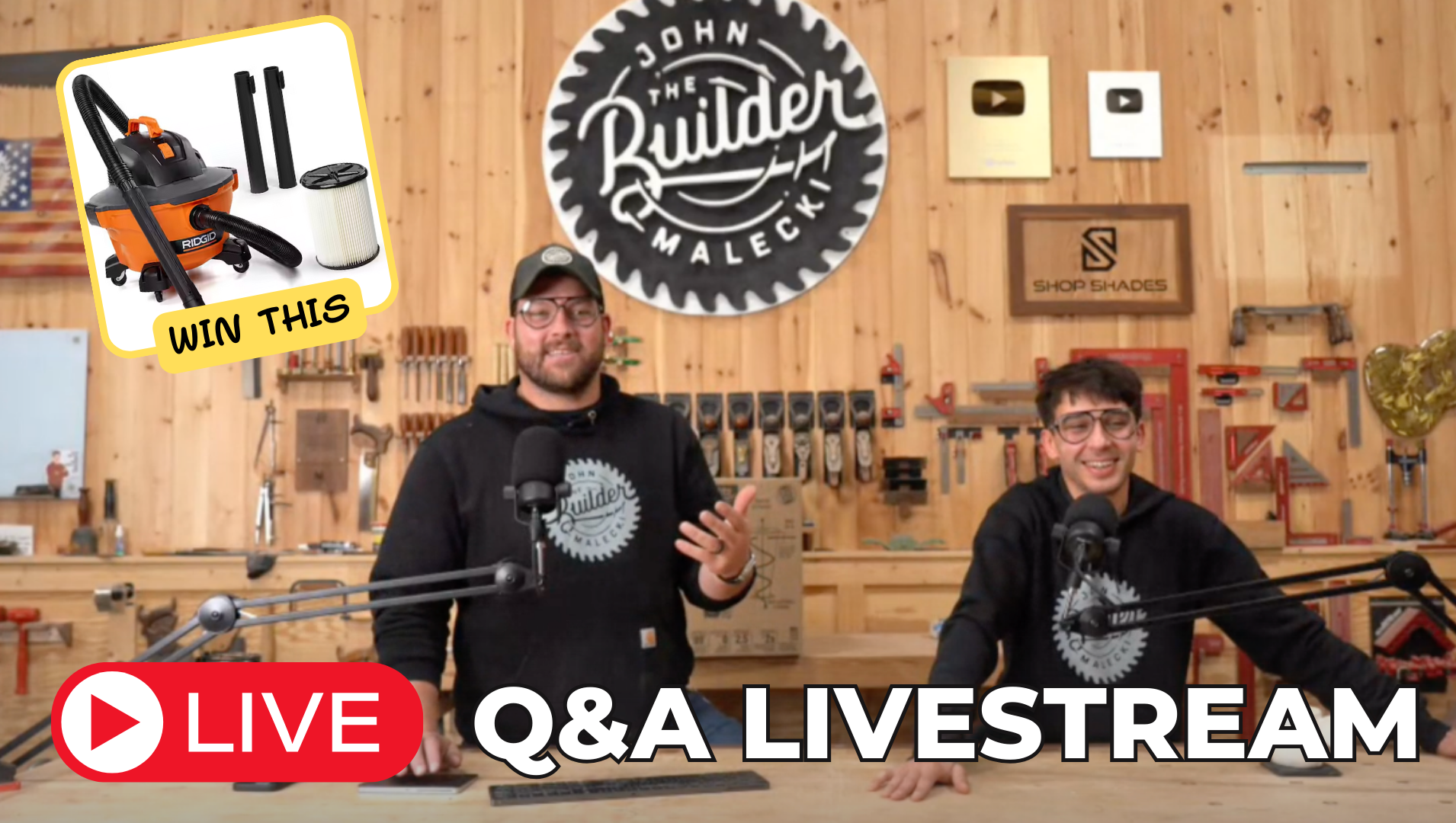 Get your questions answered by John and the team and chatt for a chance to win a brand new rigid Wet Dry Vacuum ! 