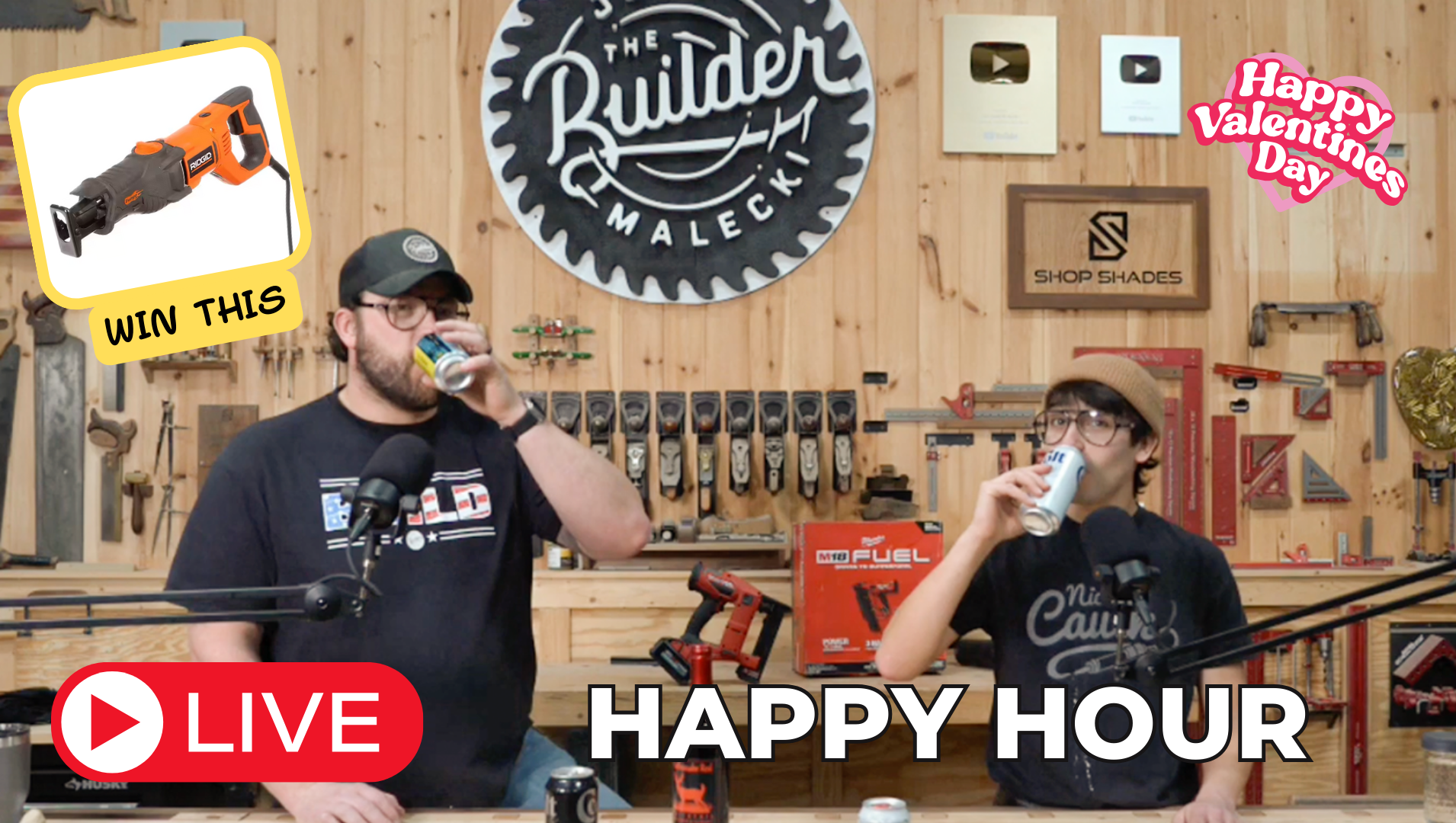 Come hangout as we have happy Hour with John and Sam, have a drink and relax with the guys. 