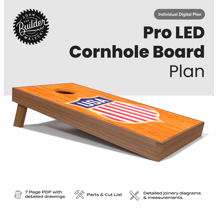 LED Cornhole Board Plan