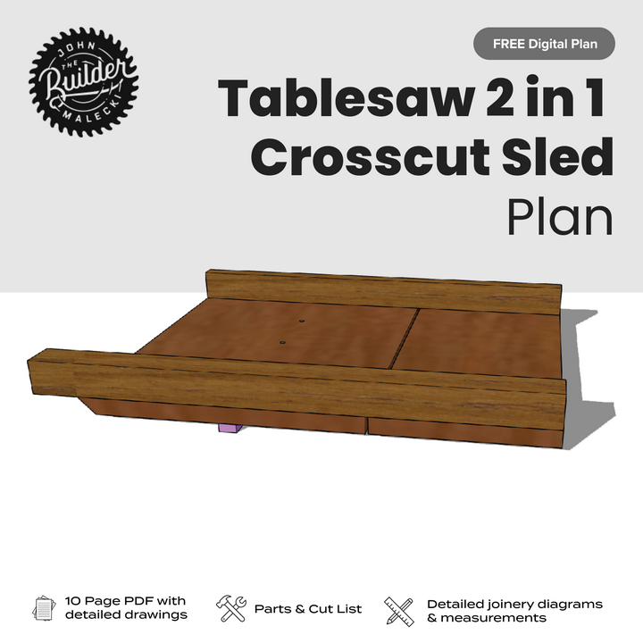 FREE Tablesaw 2 in 1 Crosscut Sled Plan